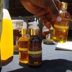 Baobab seed oil at fair in Kilifi